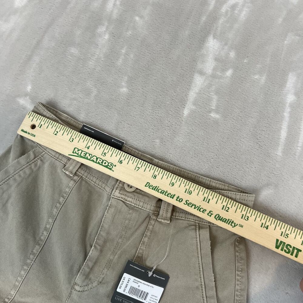 Eddie Bauer Pants Womens 0 Slightly Curvy Marina High Rise Crop Utility Wide Leg - Picture 8 of 13